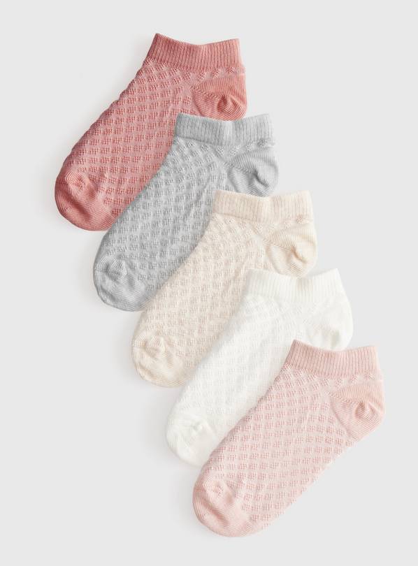 Textured Trainer Socks 5 Pack 3-5.5 Infant